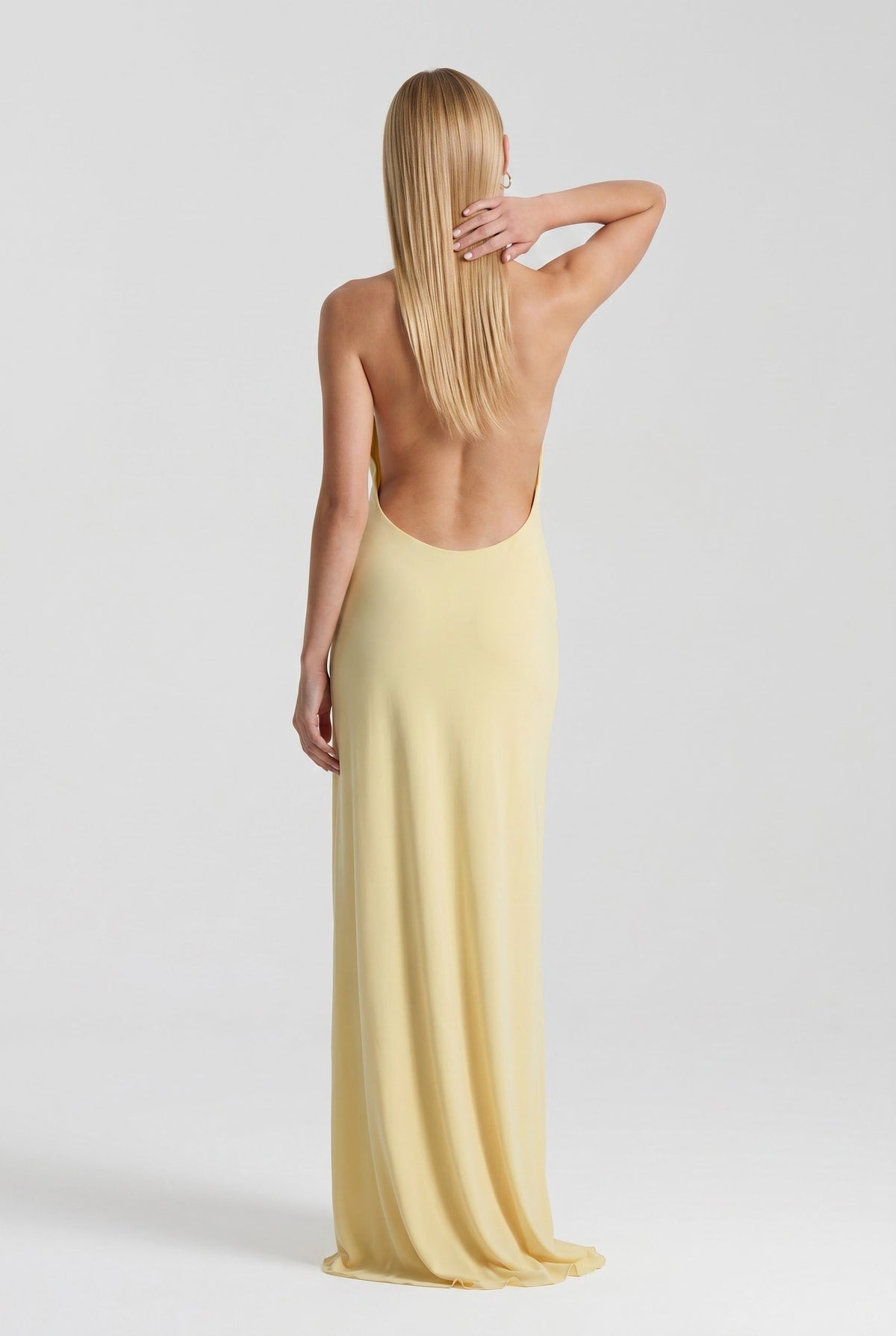Jasmine Maxi Dress | Open Back, Plunging Neckline & High Split