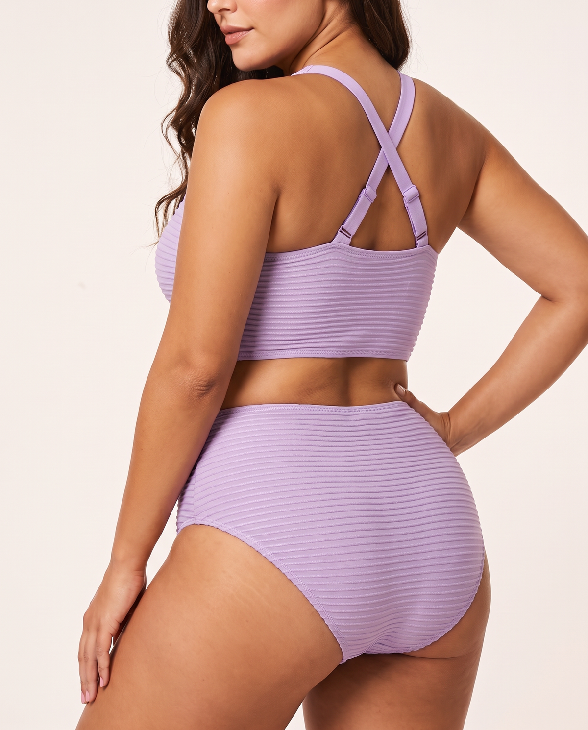 Twist Front High-Waist Bikini Set