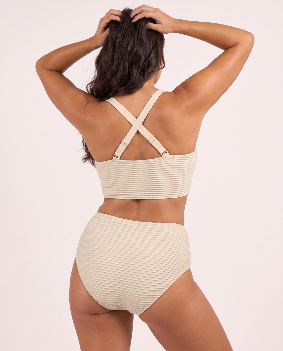 Twist Front High-Waist Bikini Set