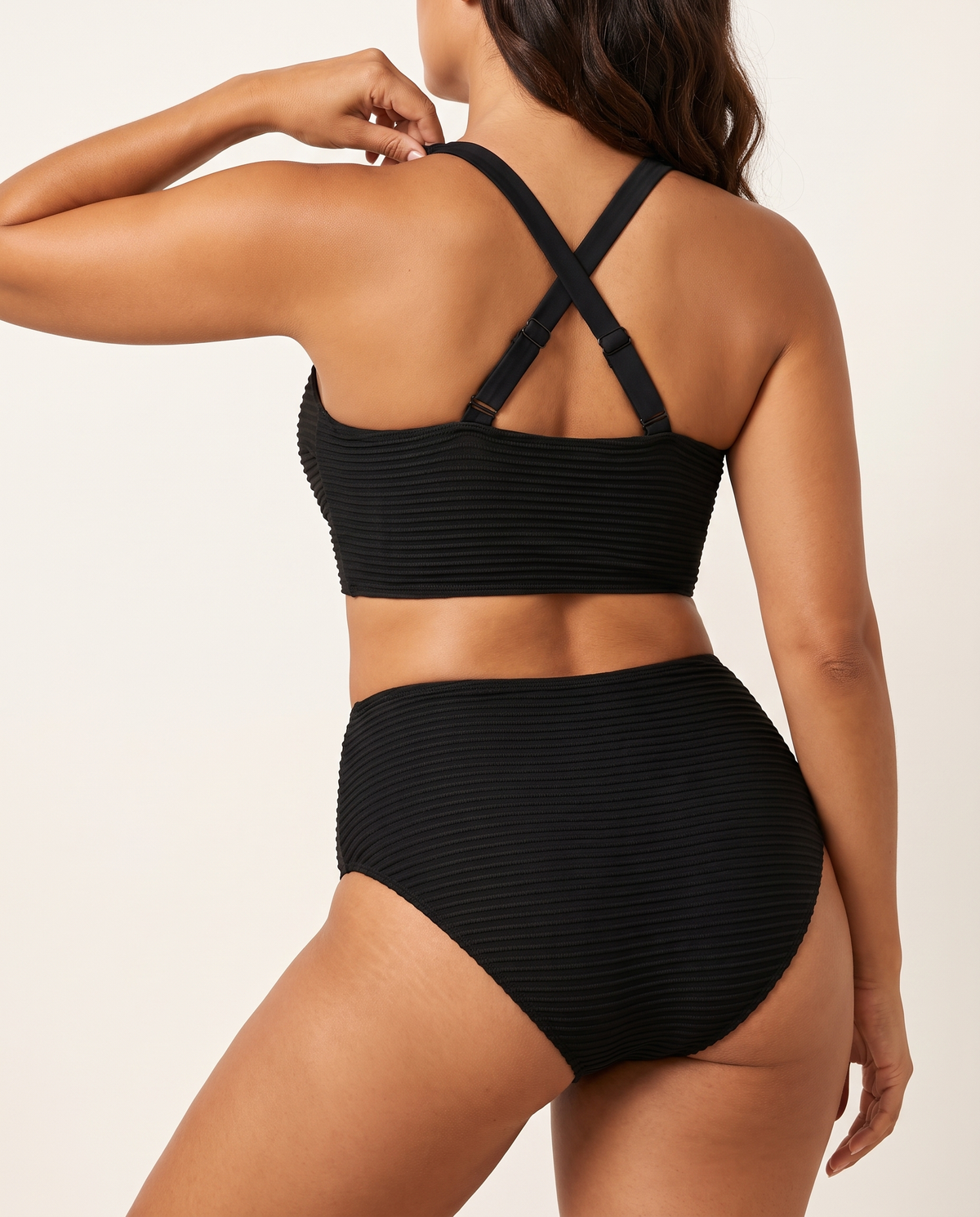 Twist Front High-Waist Bikini Set